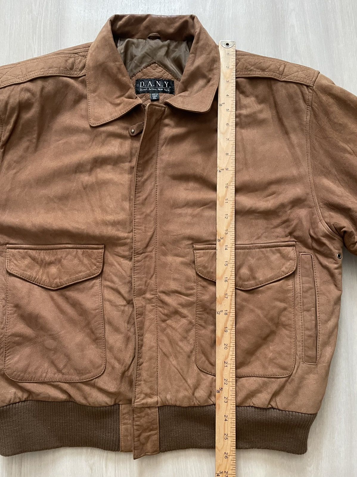 Vintage Vintage DANY Classic Brown Genuine Leather Bomber Jacket XL Size US XL / EU 56 / 4 - 11 Thumbnail