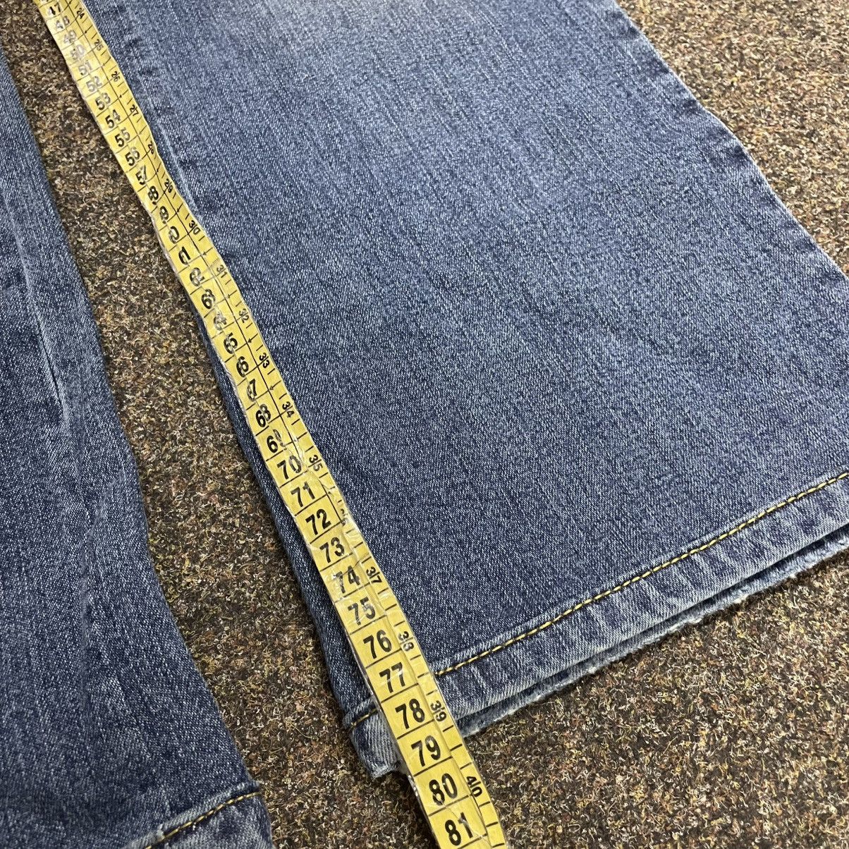 Vintage Vintage Y2K Flare Jeans Sun Faded 90s Streetwear Logo Boxy Size 32" / US 10 / IT 46 - 7 Thumbnail
