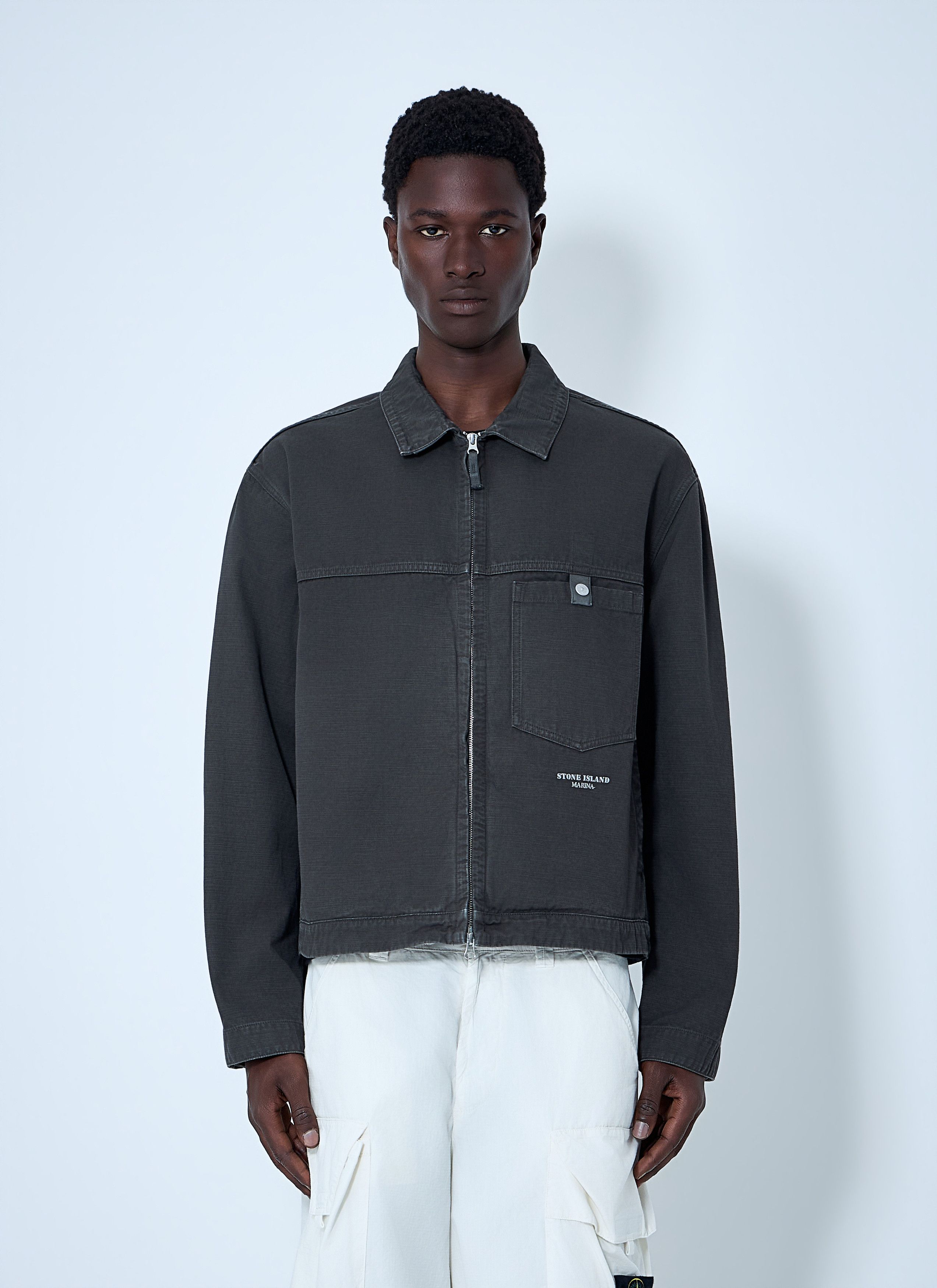 Stone Island Zip-Front Cotton Jacket Size US XL / EU 56 / 4 - 1 Thumbnail