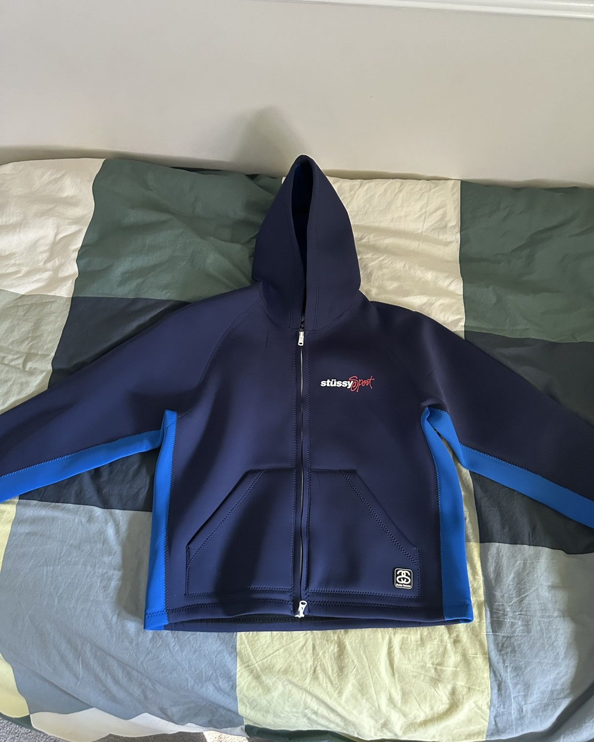 Stussy Stussy Wales Bonner Neoprene Zip Up Hoodie | Grailed