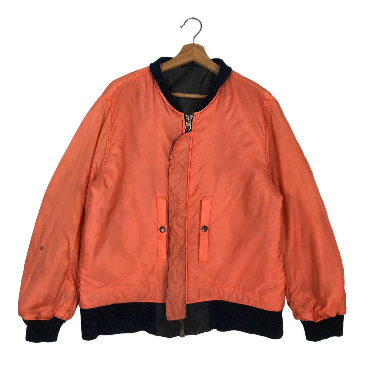 Japanese Brand 🔥90s RIOT RIOT REVERSIBLE BOMBER JACKET USS MIDWAY MILITARY Size US M / EU 48-50 / 2 - 12 Thumbnail