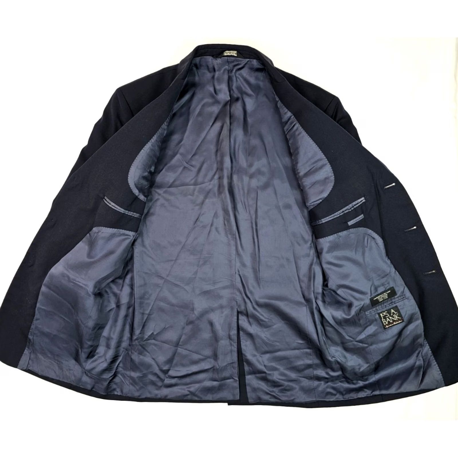 Jos. A. Bank JOS A BANK Signature Mitchell Blazer Solid Navy Blue 100% Wool 3-Button Men 40R Jacket Blazer - Navy Blue - 40R - Wool - Regular Fit - Business - Men Size 40R - 2 Thumbnail
