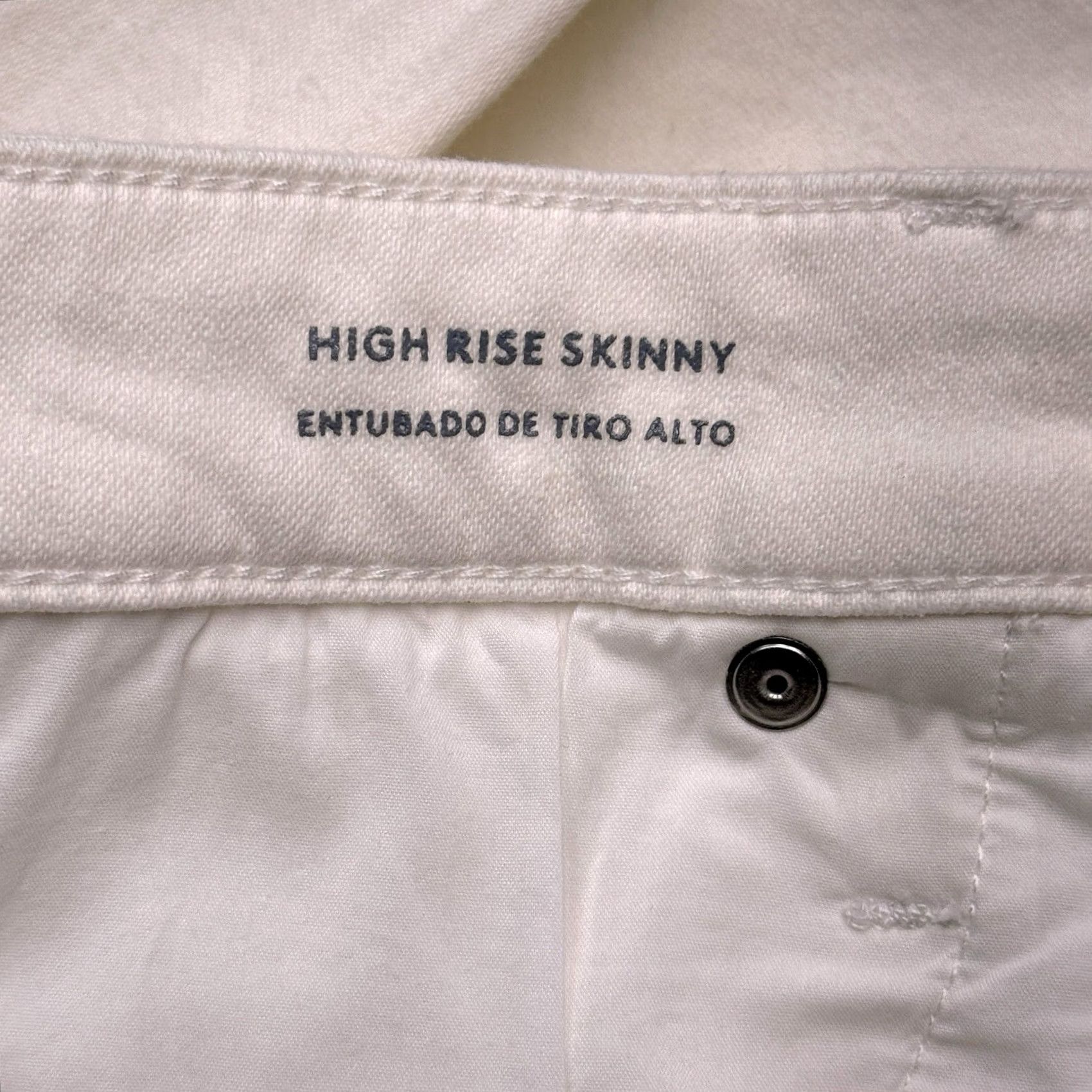 Vintage Universal Thread White High Rise Skinny Jeans 10 30R Stretch Denim Women's Jeans Slim 5-Pocket Size 32" / US 10 / IT 46 - 7 Thumbnail