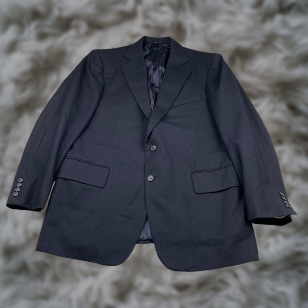 Vintage VTG Dunhill Tailors Men’s Blazer Coat Jacket Wool Flannel 2-Button Navy 44R US Adults Mens Size 44R - 1 Thumbnail