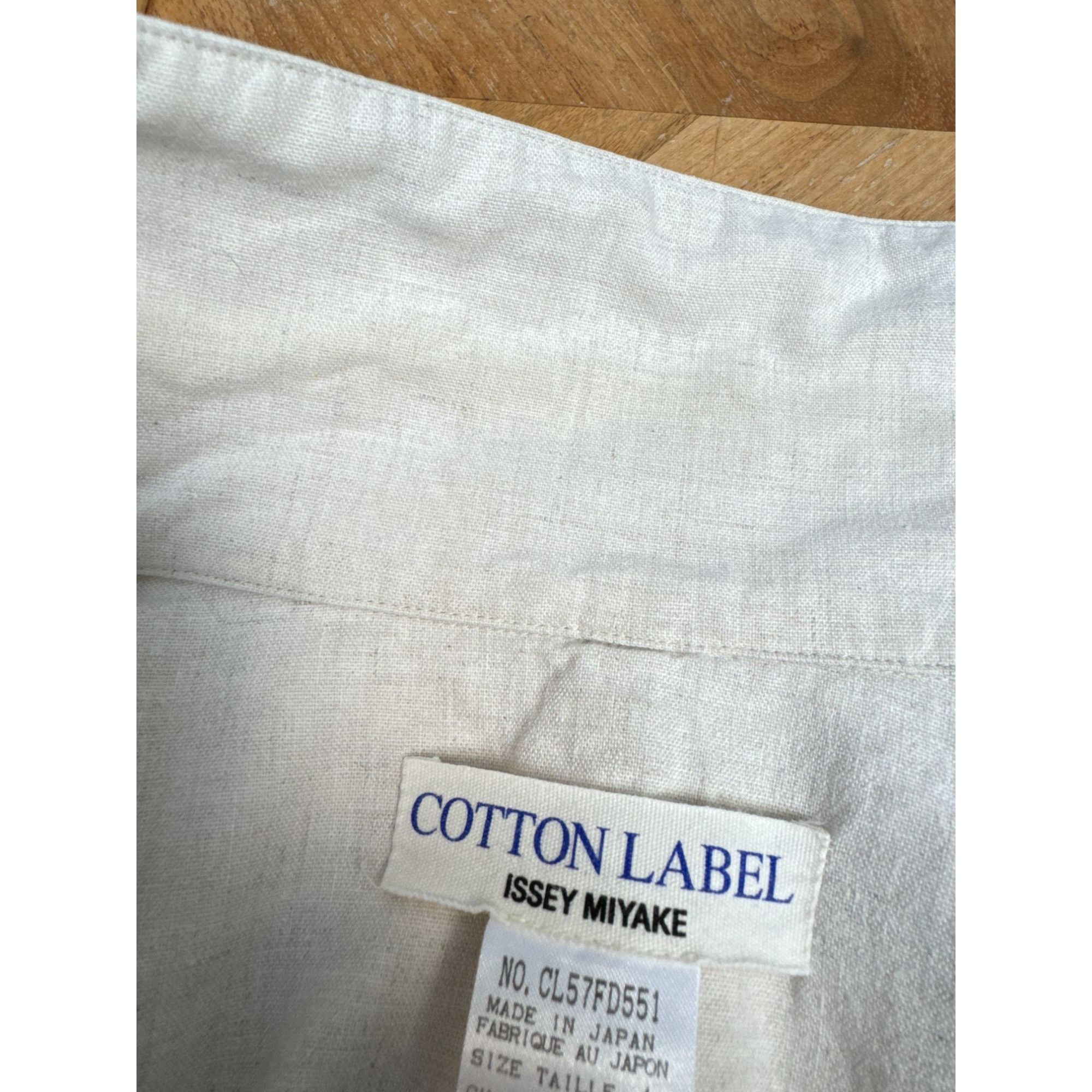 Issey Miyake Cotton Label Vintage Off-White Linen Cotton Jacket Size US XL / EU 56 / 4 - 6 Thumbnail