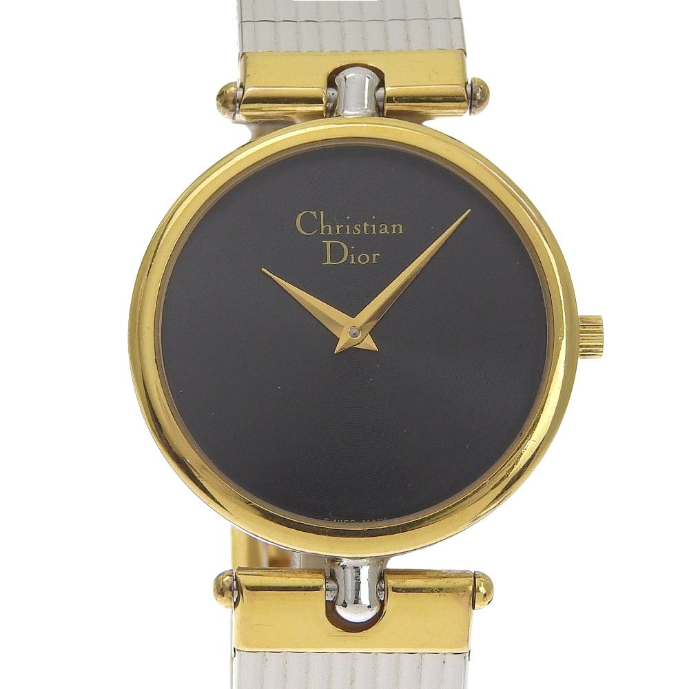Dior Dior Christian Dior Stainless Steel Gold Plated Watch Metal Quartz 3026 DUTY FREE for USA Size ONE SIZE - 1 Thumbnail