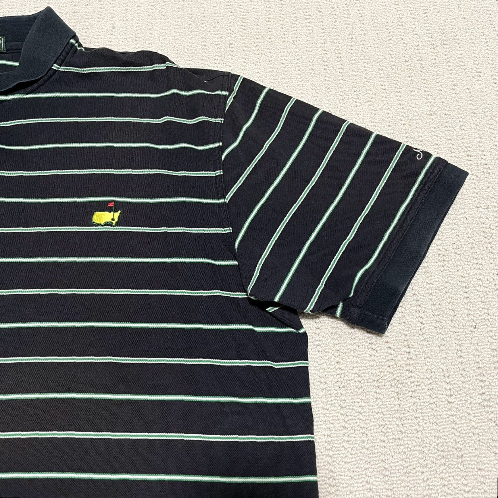 Vintage VINTAGE The Masters Collection Men's Golf Shirt XL Navy Green Stripe Polo READ Size US XL / EU 56 / 4 - 7 Thumbnail