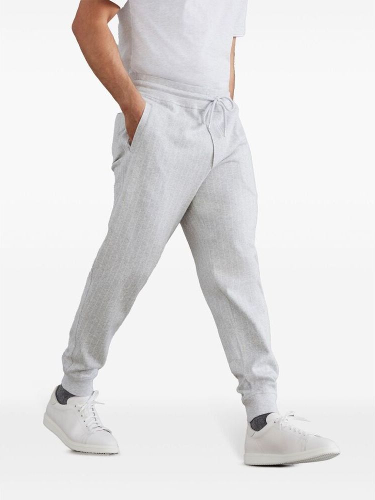 Brunello Cucinelli o1w1db10326 Double Pinstripe Plush Trousers in Grey Size US 36 / EU 52 - 4 Thumbnail