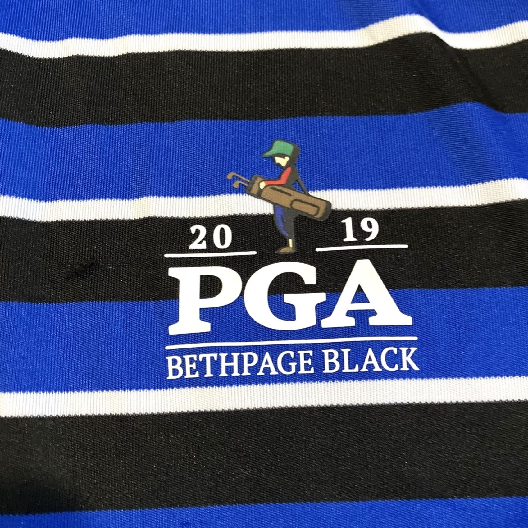 Ralph Lauren Ralph Lauren Polo Golf Blue Striped Golf Polo XXL 2019 PGA Bethpage Black Awesome Size US XXL / EU 58 / 5 - 2 Thumbnail