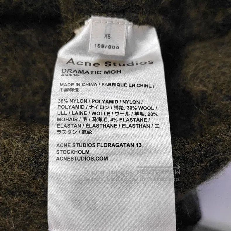 Acne Studios Acne Studios Women's Green Loose Knit Sweater Size XS / US 0-2 / IT 36-38 - 3 Thumbnail