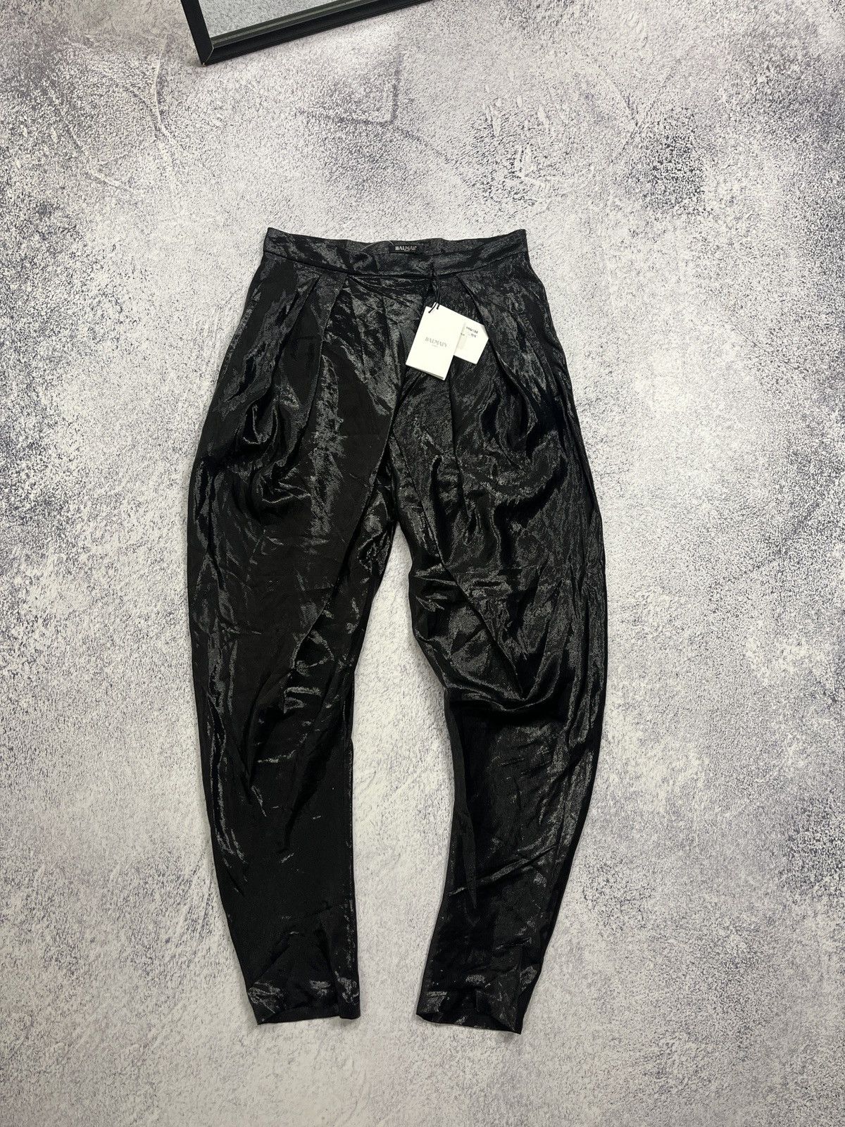 Balmain BNWT🔥 Balmain Paris Asymmetric Draped Silk Trousers Pants Size US 32 / EU 48 - 1 Thumbnail