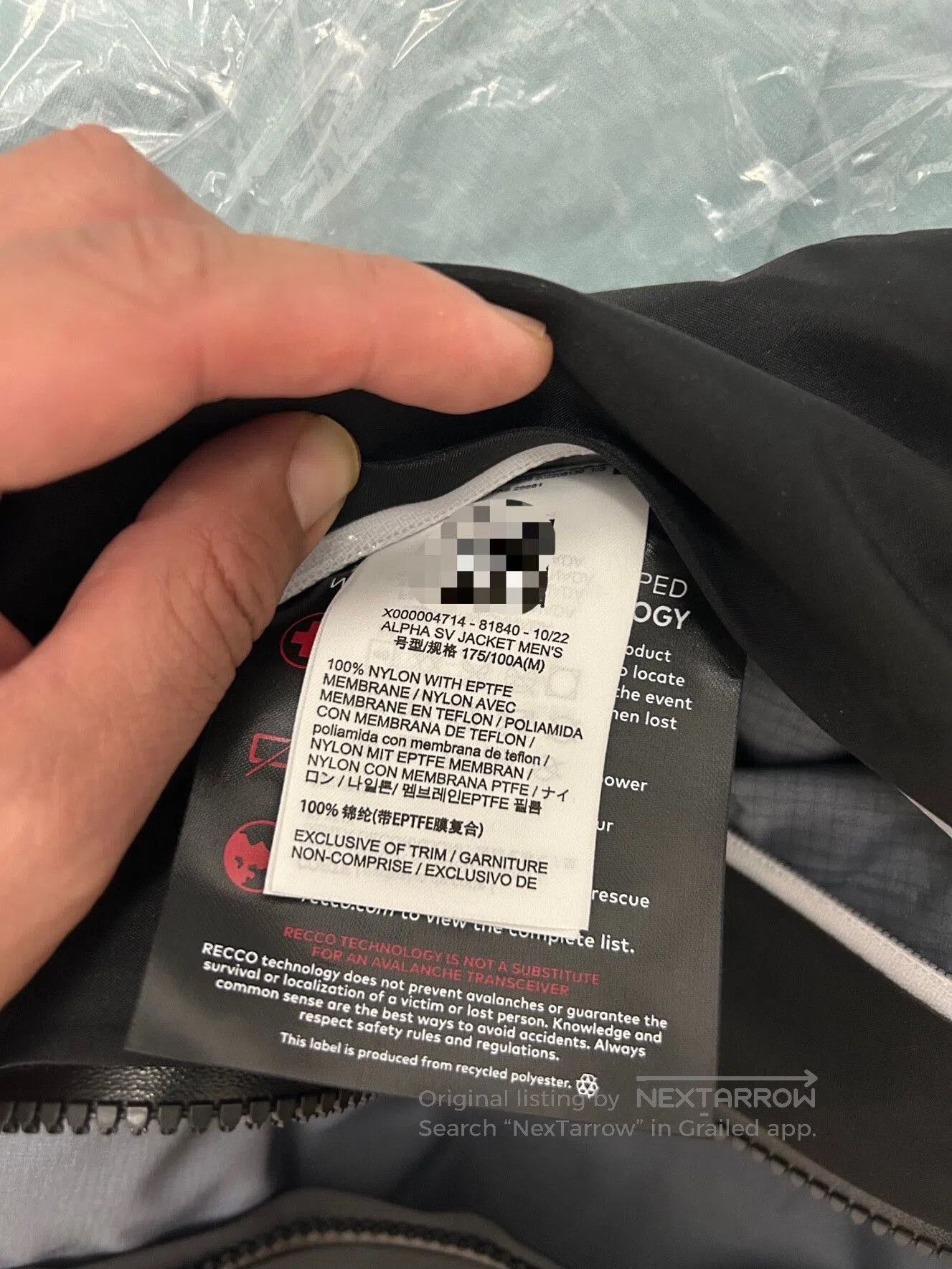 Arc'teryx ARC'TERYX Alpha SV Waterproof Jacket. Size US M / EU 48-50 / 2 - 6 Thumbnail