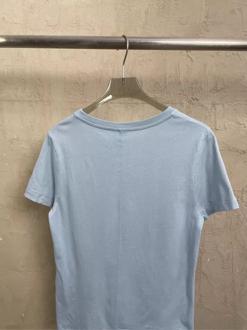 Loewe loewe Blue embroidered small logo irregular hem short sleev Size US XS / EU 42 / 0 - 5 Thumbnail