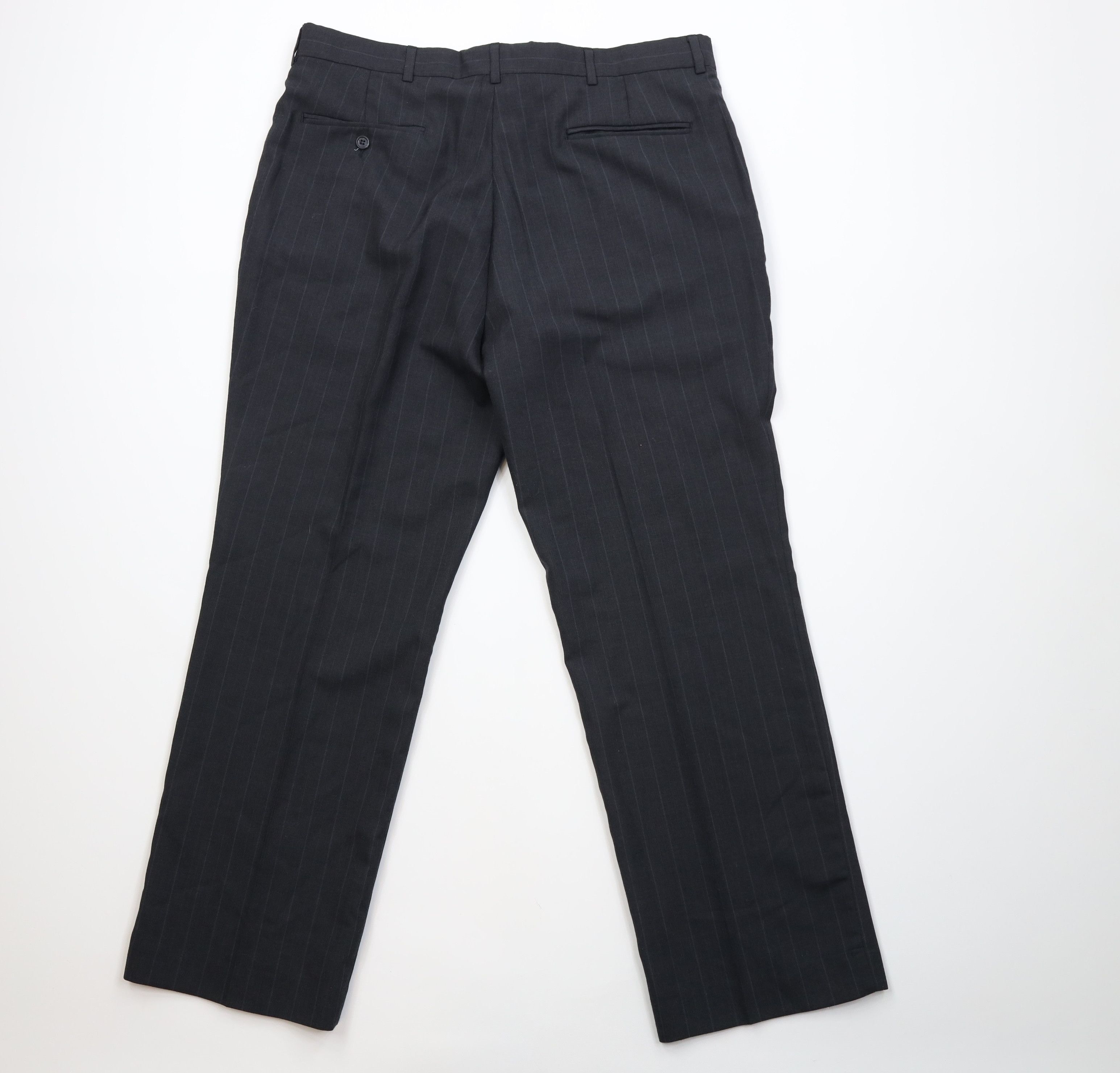 Vintage Vintage 90s Streetwear Knit Pinstriped Wide Leg Chino Pants Size US 38 / EU 54 - 9 Thumbnail