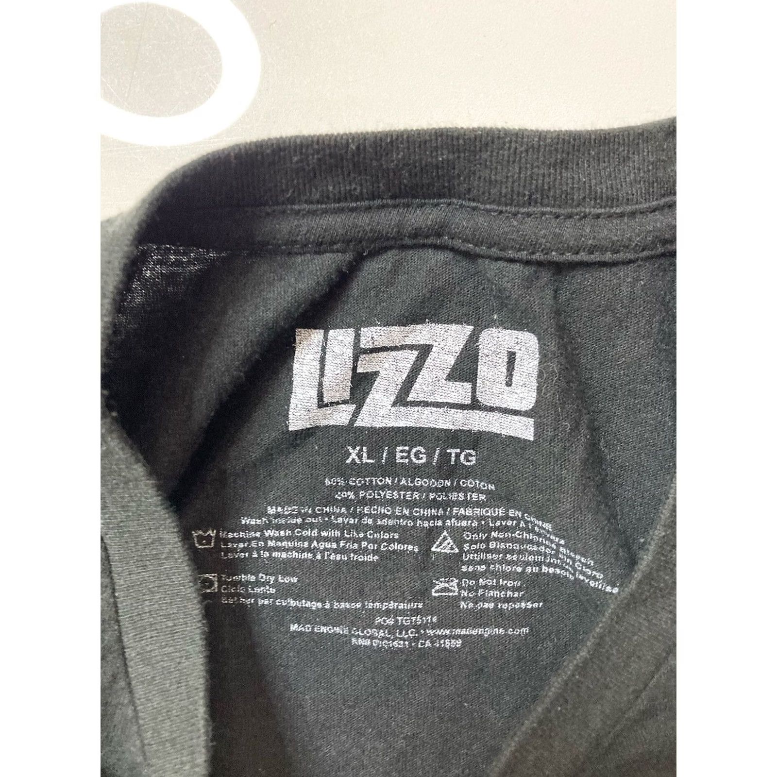 Rizzoli Lizzo Graphic T-shirt Men XL Black Short Sleeve Music Shirt XL Mens Black Graphic Print Crew Neck Casual T-Shirt Size US XL / EU 56 / 4 - 4 Thumbnail