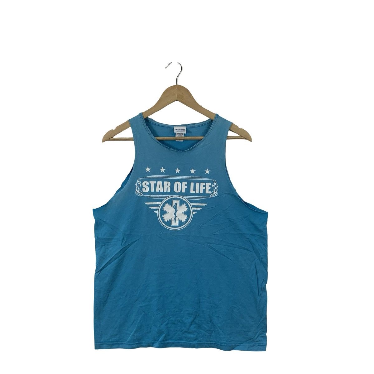 Vintage Vintage Star of Life EMS Graphic Tank Top Sleeveless Size US L / EU 52-54 / 3 - 4 Thumbnail