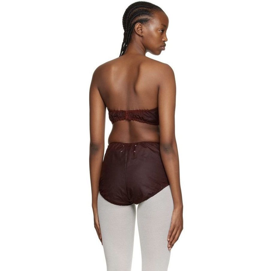 Maison Margiela AW22 waxed cotton bodysuit sweetheart ruched one piece Size M / US 6-8 / IT 42-44 - 8 Thumbnail