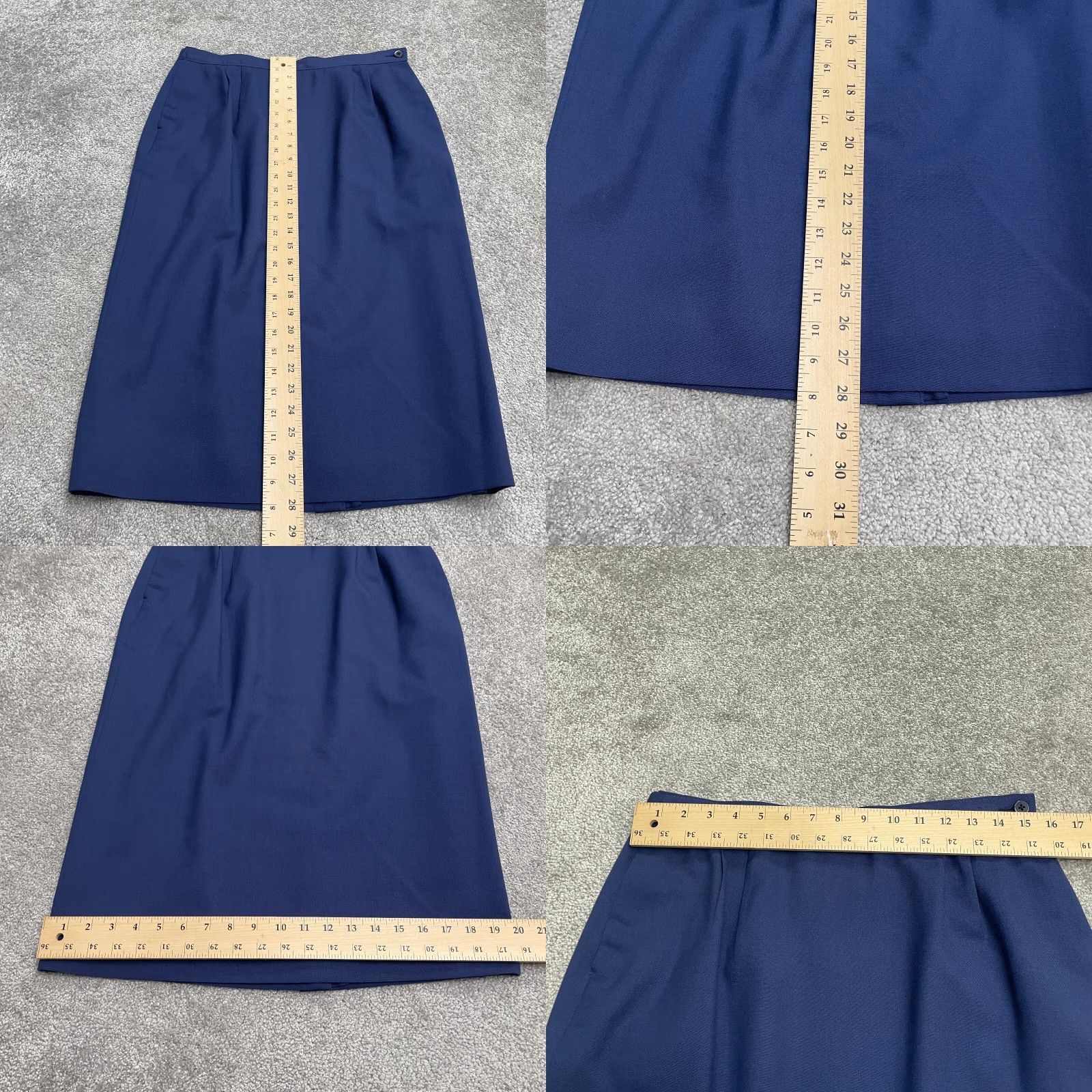 Pendleton Pendleton Wool Midi Pencil Skirt Womens 12 Blue Pockets Line Business Work Size 34" / US 12 / IT 48 - 8 Thumbnail