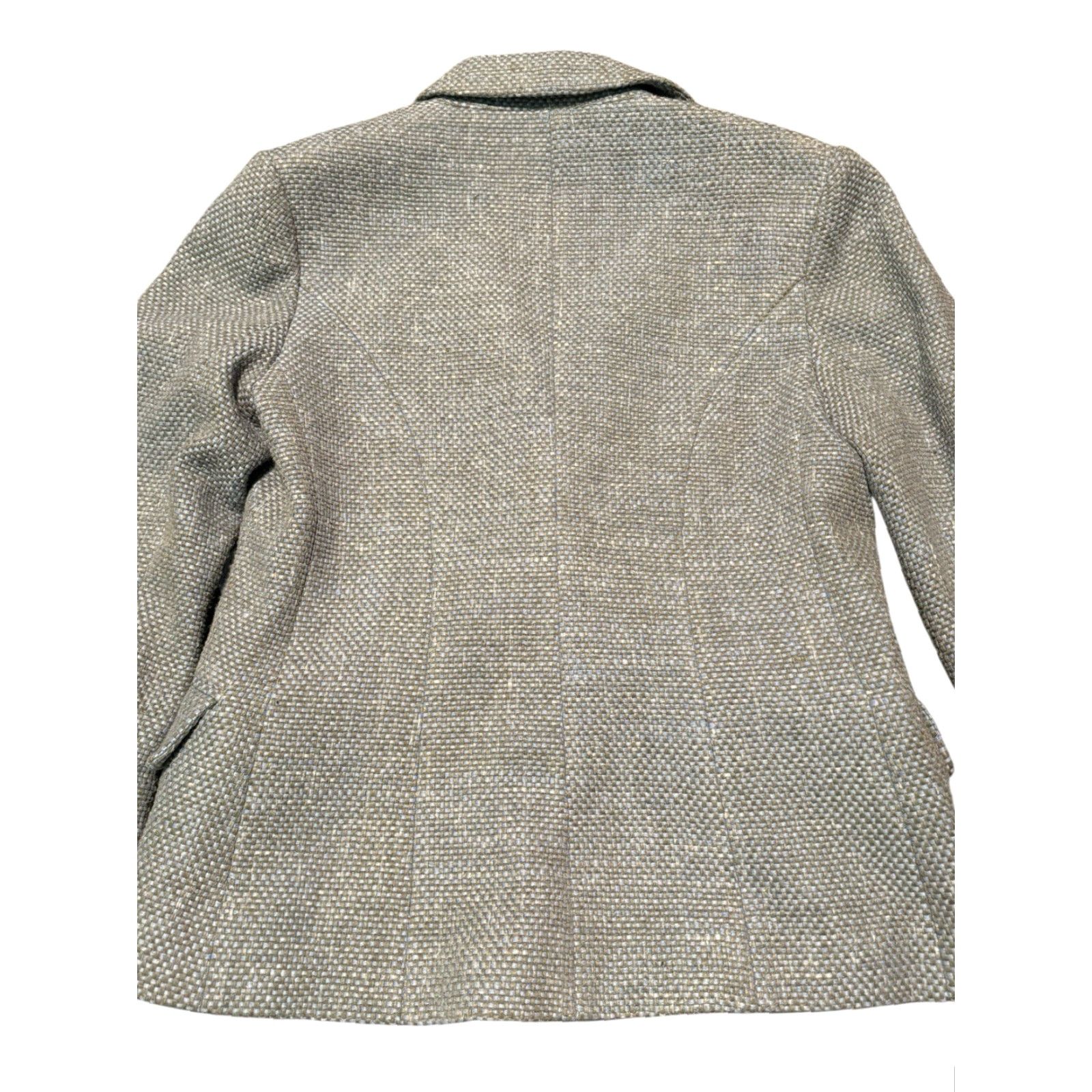 VINTAGE L'AGENCE Kenzie Double-Breasted Tweed Blazer Blue Size 8 Women Blazer Regular Size (Blue)