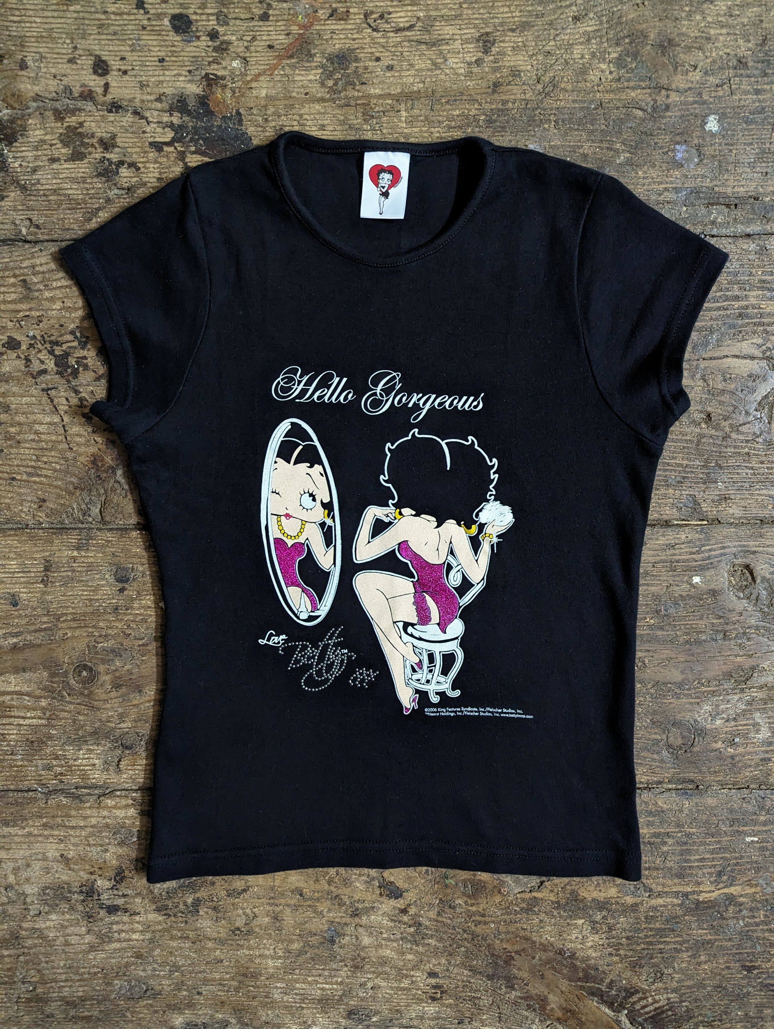 Vintage 2006 Betty Boop Glitter Details T Shirt Top Size M / US 6-8 / IT 42-44 - 1 Thumbnail
