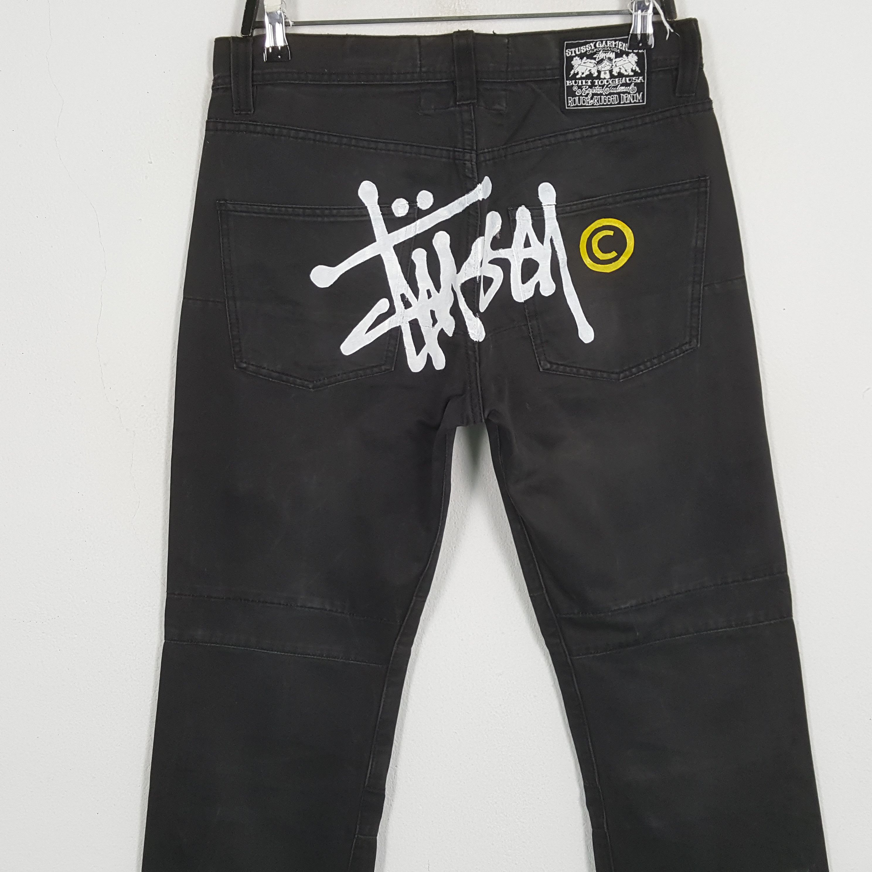 Stussy × Vintage STUSSY Streetwear Fashion Style Custom Art Pants Size US 31 - 2 Thumbnail