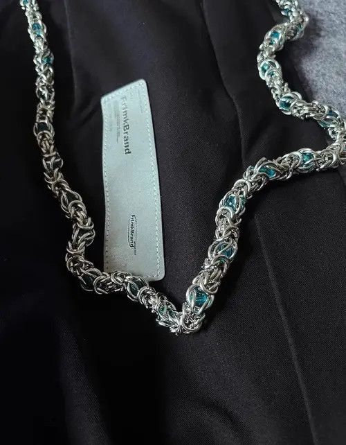 VIBE Snake Bone Blue Stone Jeans Chain Accessories Size ONE SIZE - 5 Thumbnail