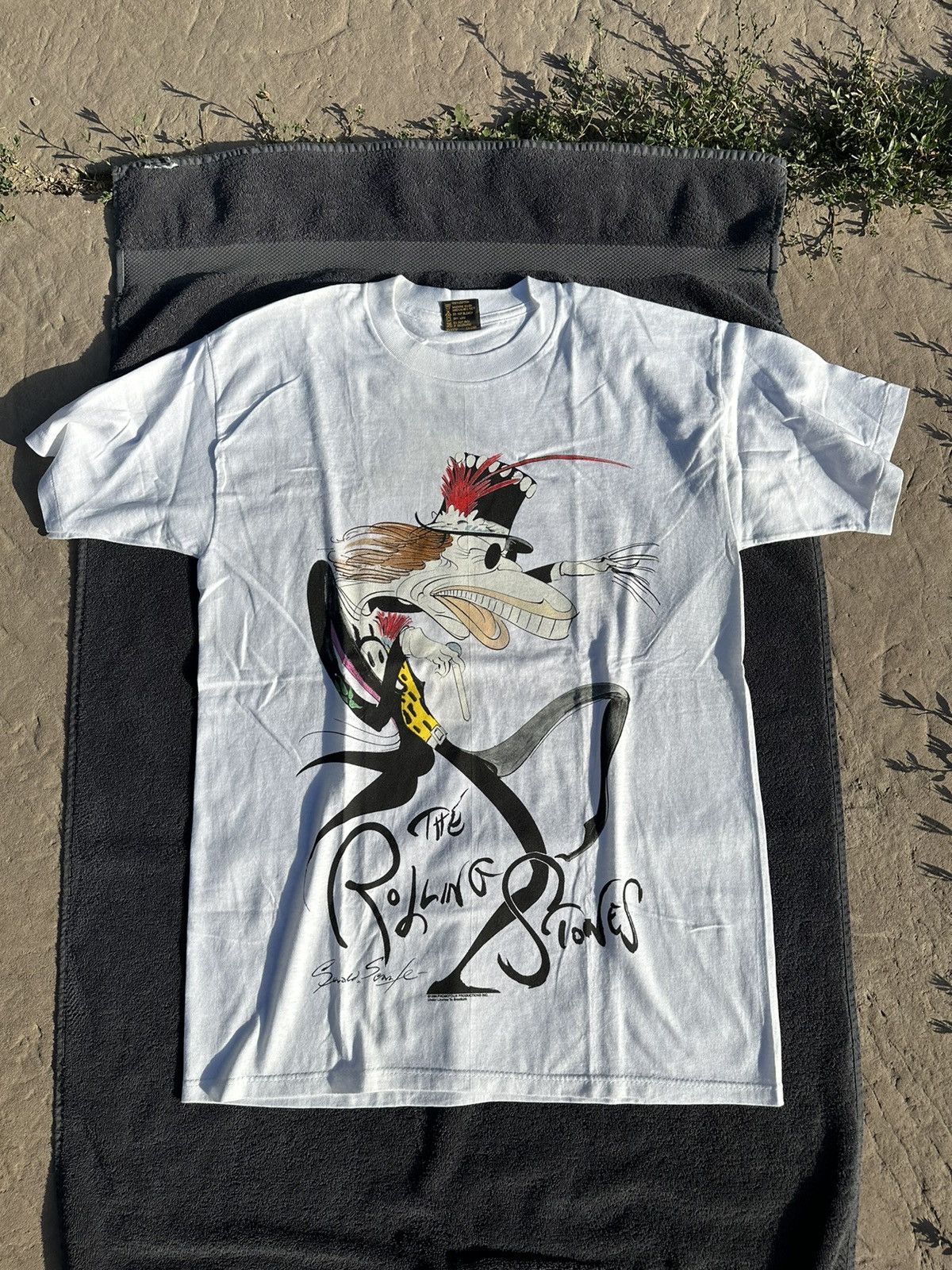 RARE Vintage Rolling Stones Gerald Scarfe Art Tee Shirt