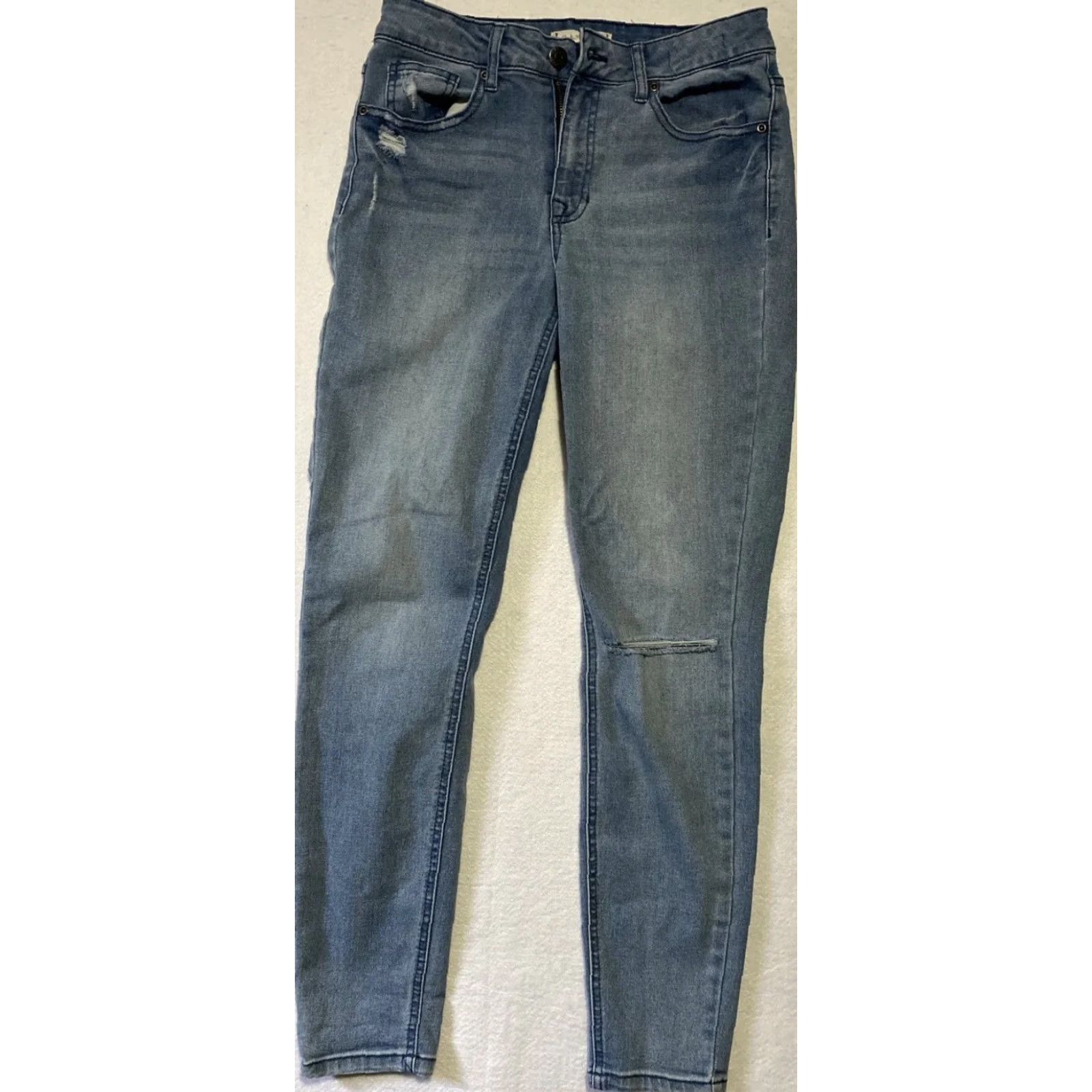 Vintage Harper Heritage Jeans Women W26 Blue Mid Skinny Denim Zip RF+27in Waist 26in Inseam 28-7 Style: Skinny (Regular) - Women Size 26" / US 2 / IT 38 - 2 Thumbnail