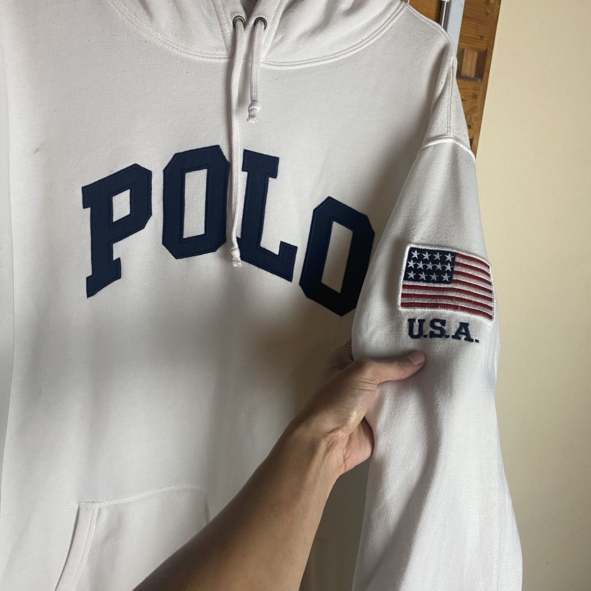 Polo Ralph Lauren × RRL Ralph Lauren × Vintage Polo Ralph Lauren USA Hoodies Spell Out Flag Size XXL Size US XXL / EU 58 / 5 - 8 Thumbnail