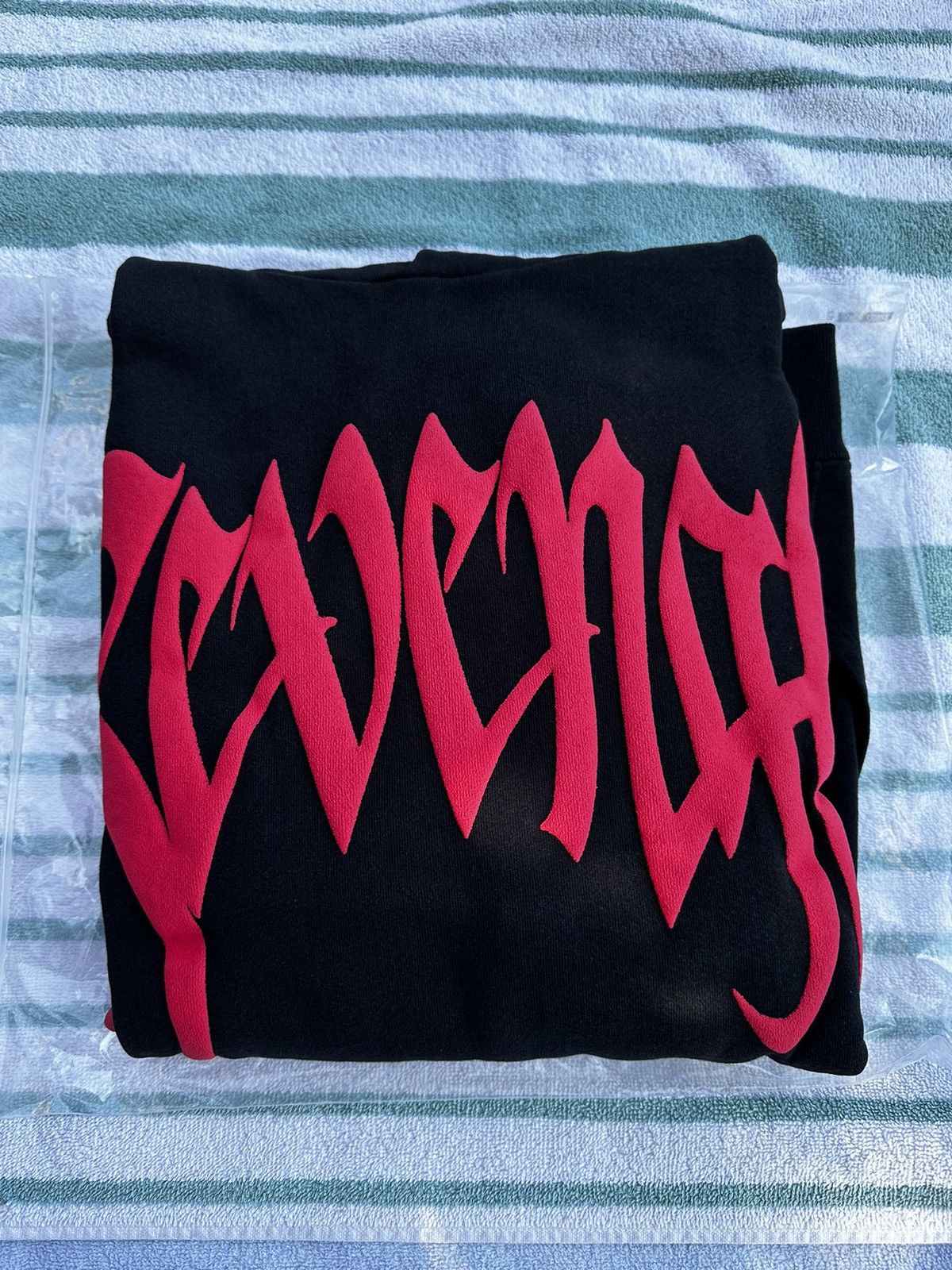 Black and red revenge hoodie clearance
