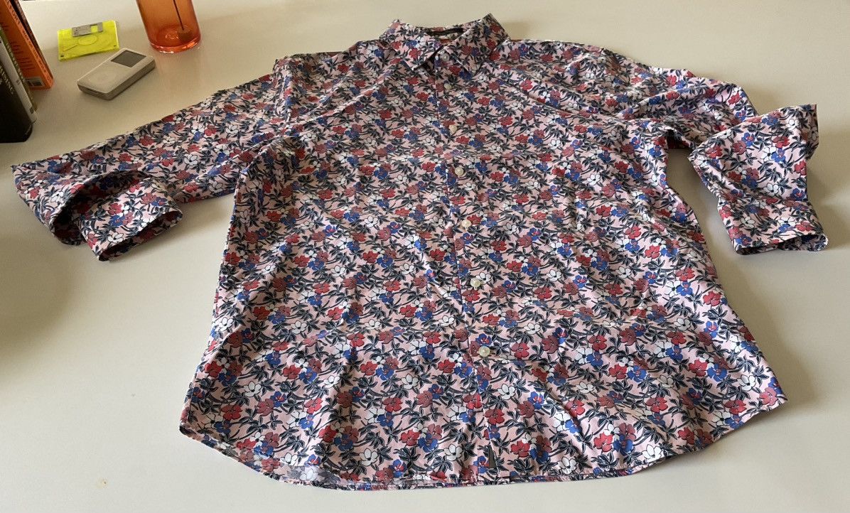 Banana Republic Banana Republic Untucked Slim Fit Button Up Size US L / EU 52-54 / 3 - 1 Thumbnail