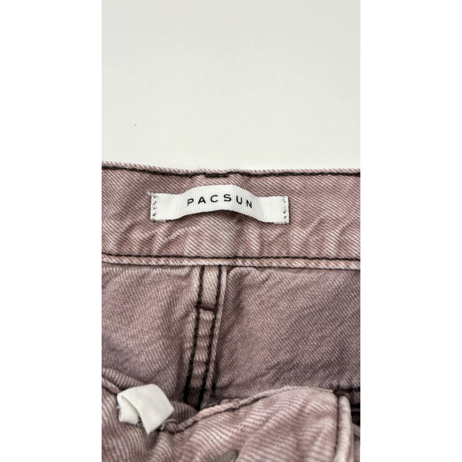Pacsun Pacsun Dad Jean Shorts Womens 28 Purple High Rise Frayed Hem Denim Distressed Size 28" / US 6 / IT 42 - 3 Thumbnail