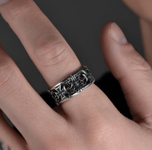 The Unbranded Brand Adjustable Retro Cross Ring – Jewelry for Men Size ONE SIZE - 5 Thumbnail