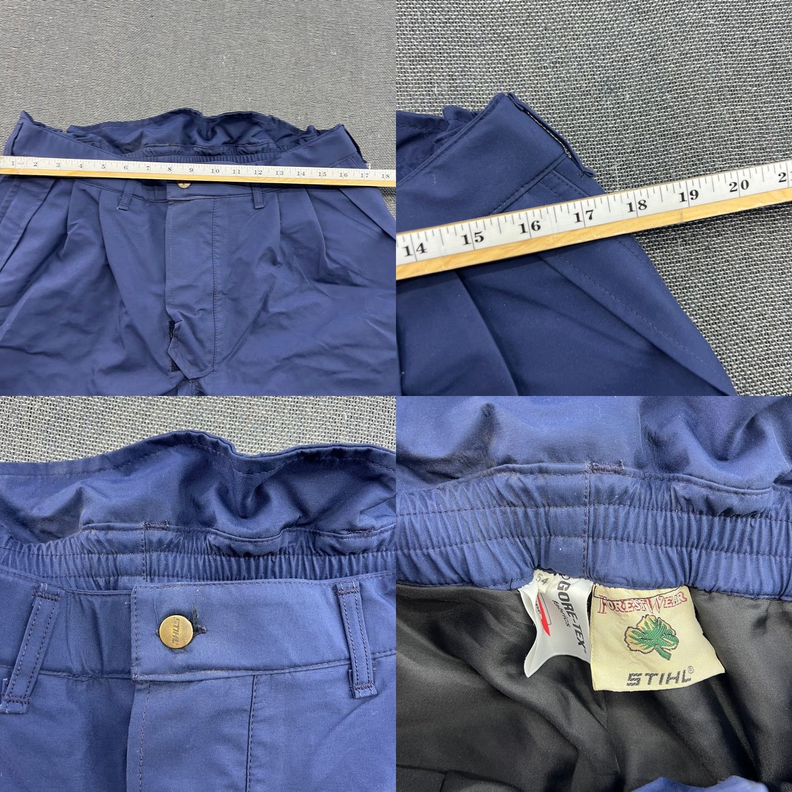 Vintage VINTAGE STIHL Forest Wear Gore-Tex Pants Mens 54 Blue Waterproof Work Forestwear Pants Mens 54 Blue Waterproof"} Size US 38 / EU 54 - 8 Thumbnail