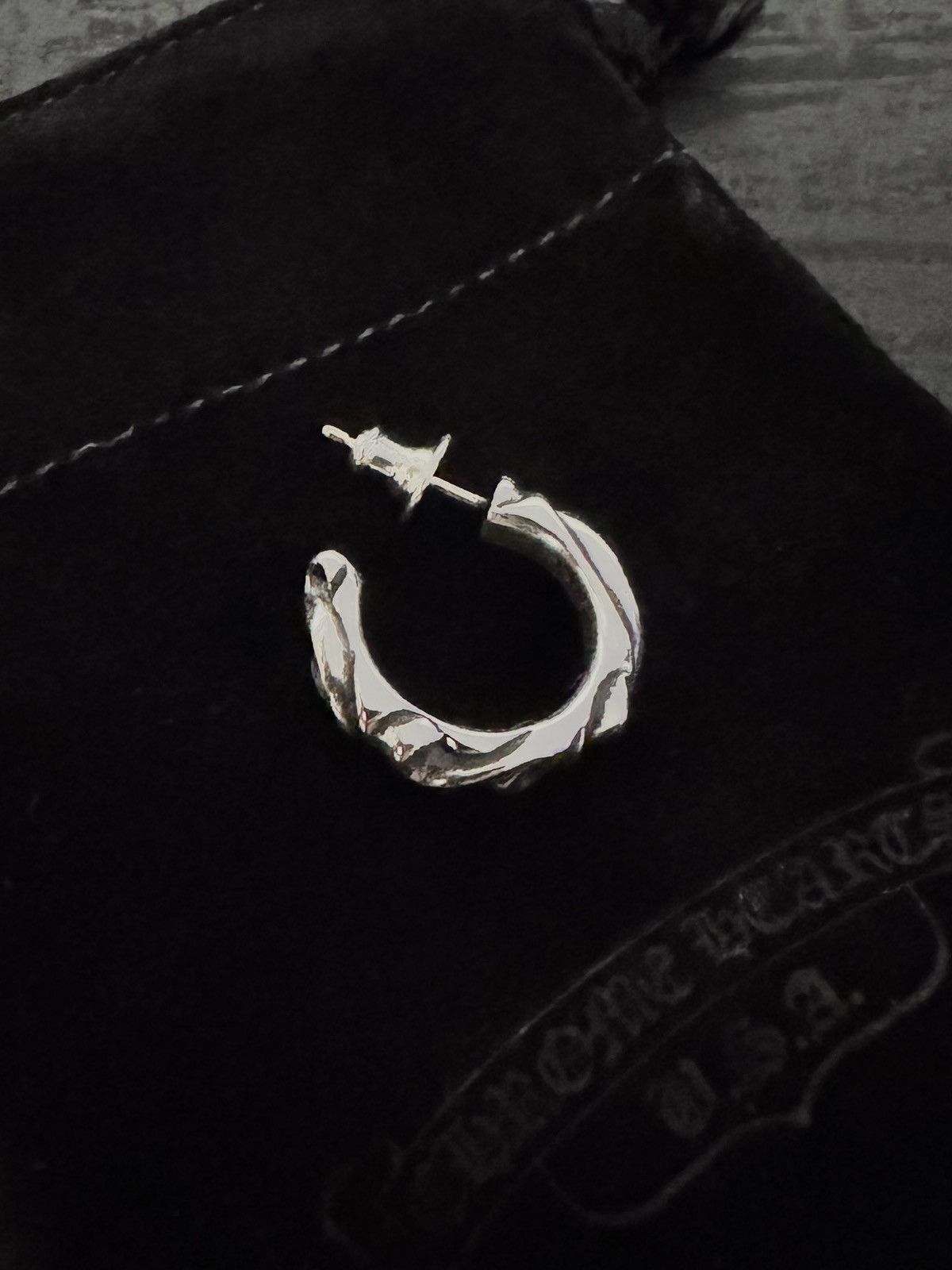 Chrome Hearts Chrome Hearts Scroll Hoop Earring | Grailed