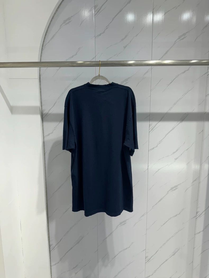 Balenciaga Balenciaga Balenciaga Navy Blue Destroyed Short Sleeve Size US XXS / EU 40 - 2 Thumbnail
