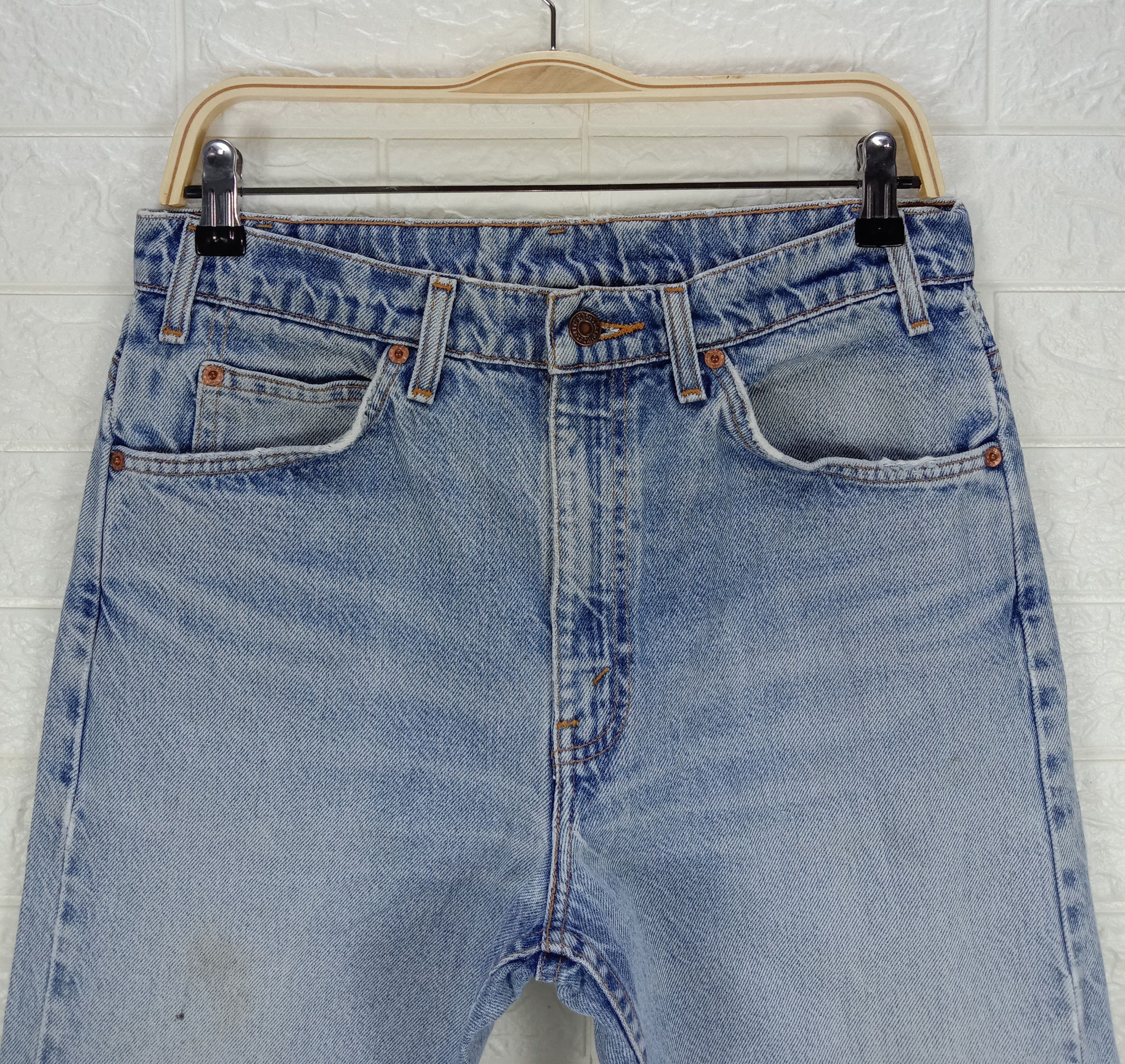 Levi's Vintage 90s Levi's 505 Jeans Orange Tab Faded Blue Denim Size US 31 - 2 Thumbnail