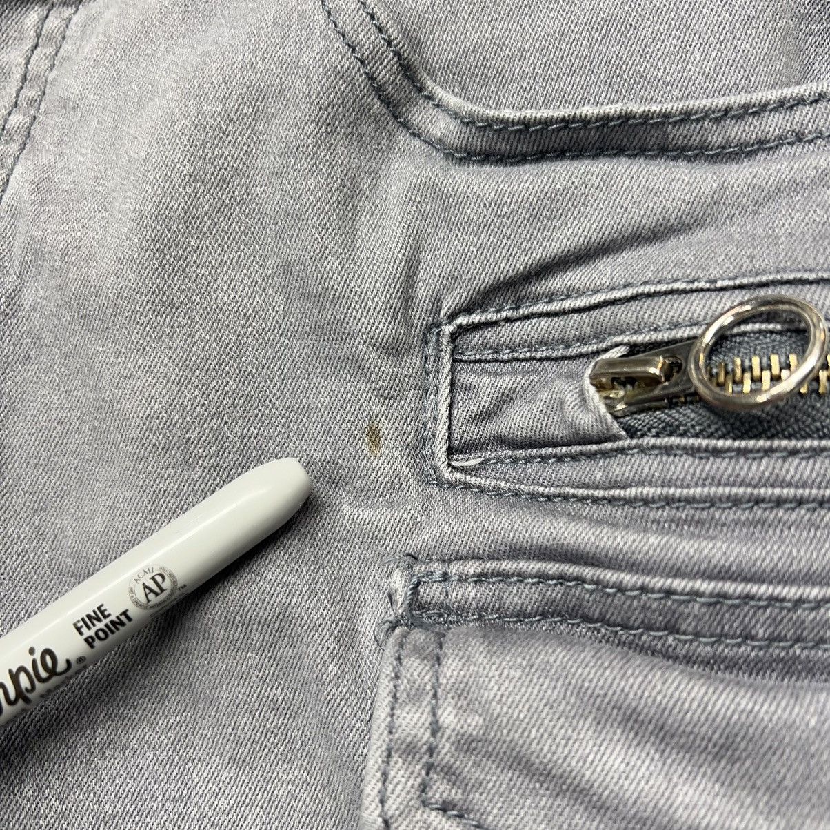 Other Copper Rivet Jeans Grey Skinny Moto Cargo Pocket Denim Size US 30 / EU 46 - 5 Thumbnail
