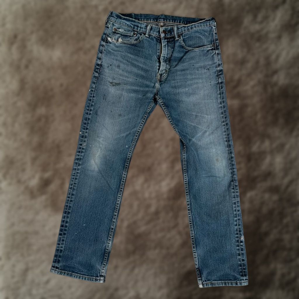 Levi's VINTAGE Levi’s 505 Jeans Blue Denim Size 34x30 Regular Fit Men Medium Wash Stain USA 90s Mexico Size US 34 / EU 50 - 1 Thumbnail