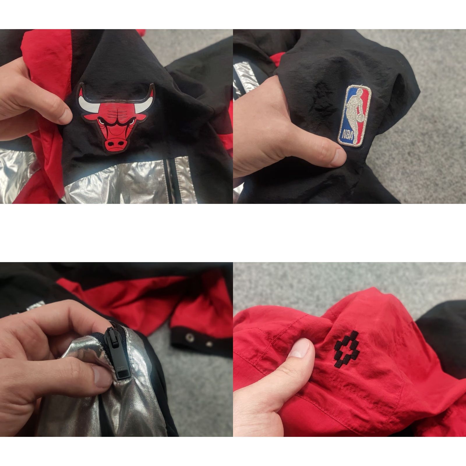 NBA Marcelo Burlon County of Milan by NBA Chicago Bulls Windbreaker Jacket Shirt Women? Men? XL Black Retro Designer Windbreaker (Jacket) Size US XL / EU 56 / 4 - 10 Thumbnail