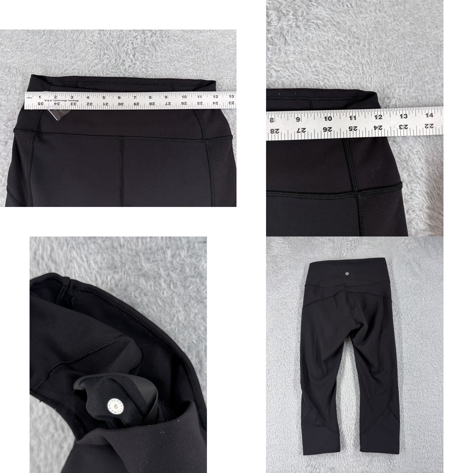 Lululemon Lululemon Pants Women 6 Black In Movement Crop Everlux 19" Training Training W6AHJS Size 28" / US 6 / IT 42 - 8 Thumbnail