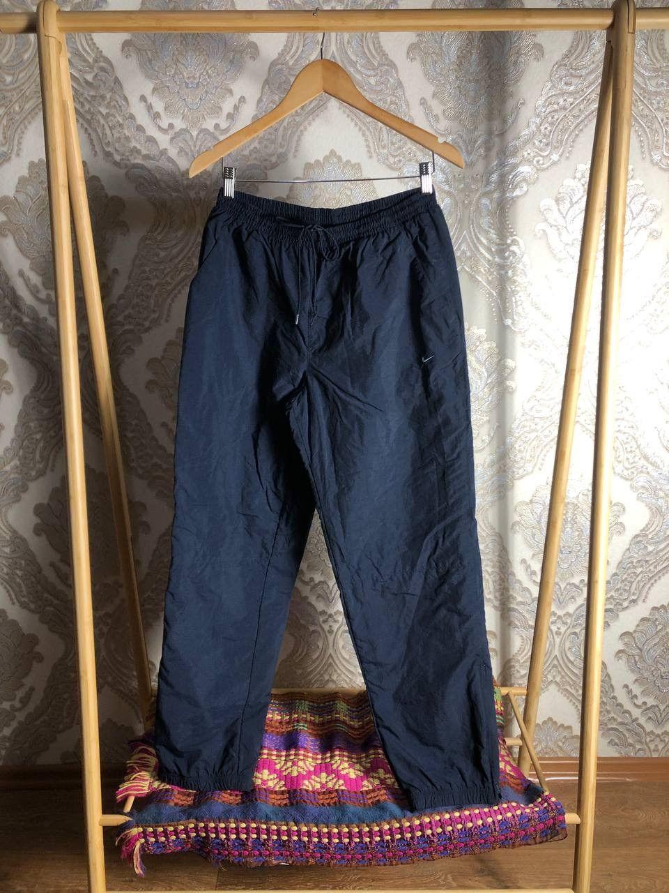 Nike × Vintage VERY RARE NIKE SWEATPANTS NYLON SWOOSH DRILL JAPAN STYLE 90s Size US 34 / EU 50 - 1 Thumbnail
