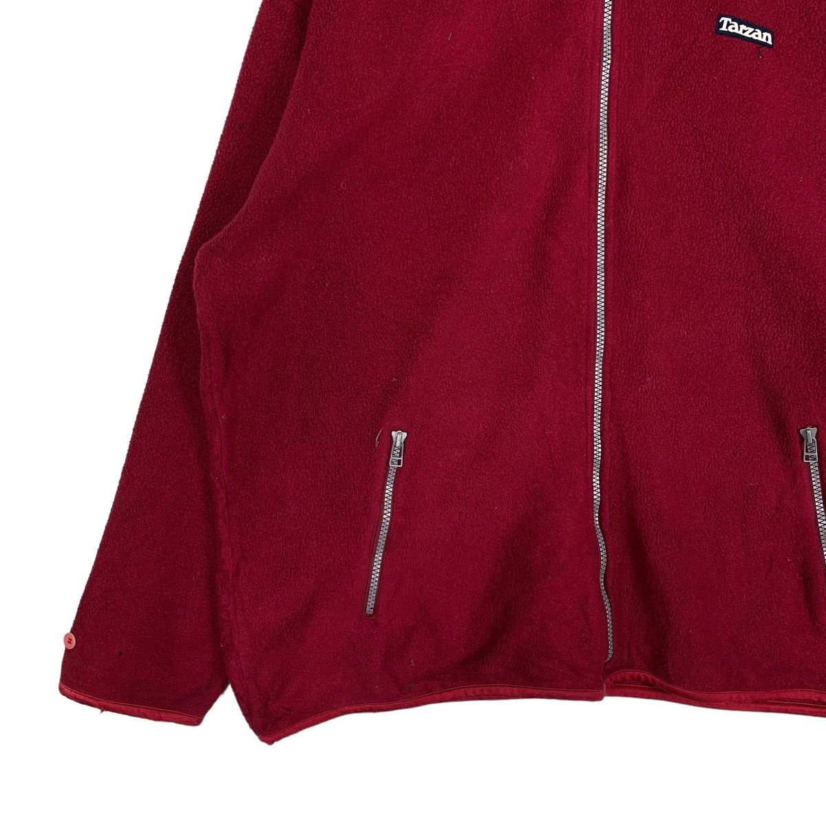 Japanese Brand TARZAN Red Fleece Jacket #1065-C48 Size US L / EU 52-54 / 3 - 3 Thumbnail