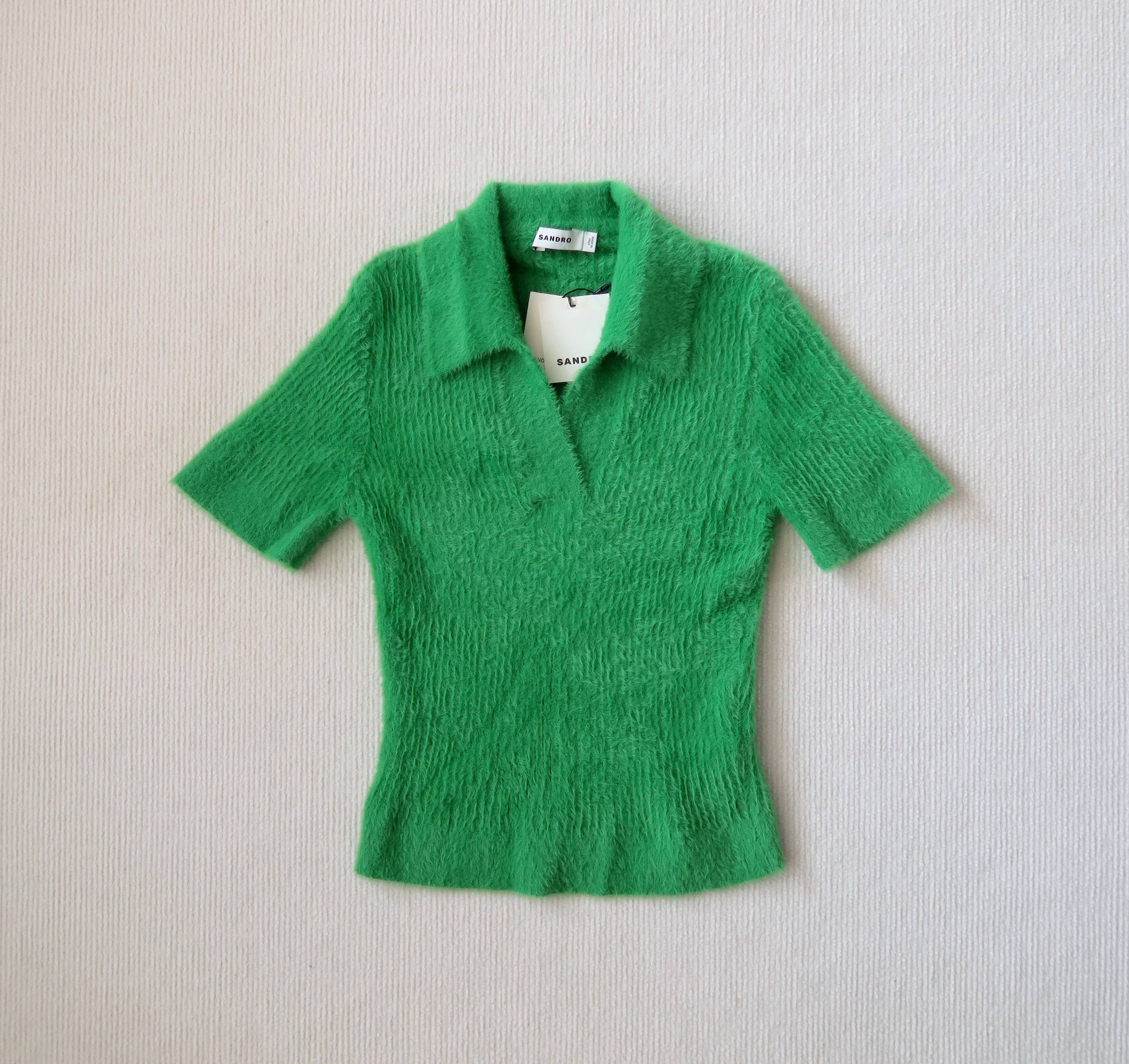 Sandro Sandro Knitted Lightweight Polo Sweater Size S / US 4 / IT 40 - 2 Thumbnail