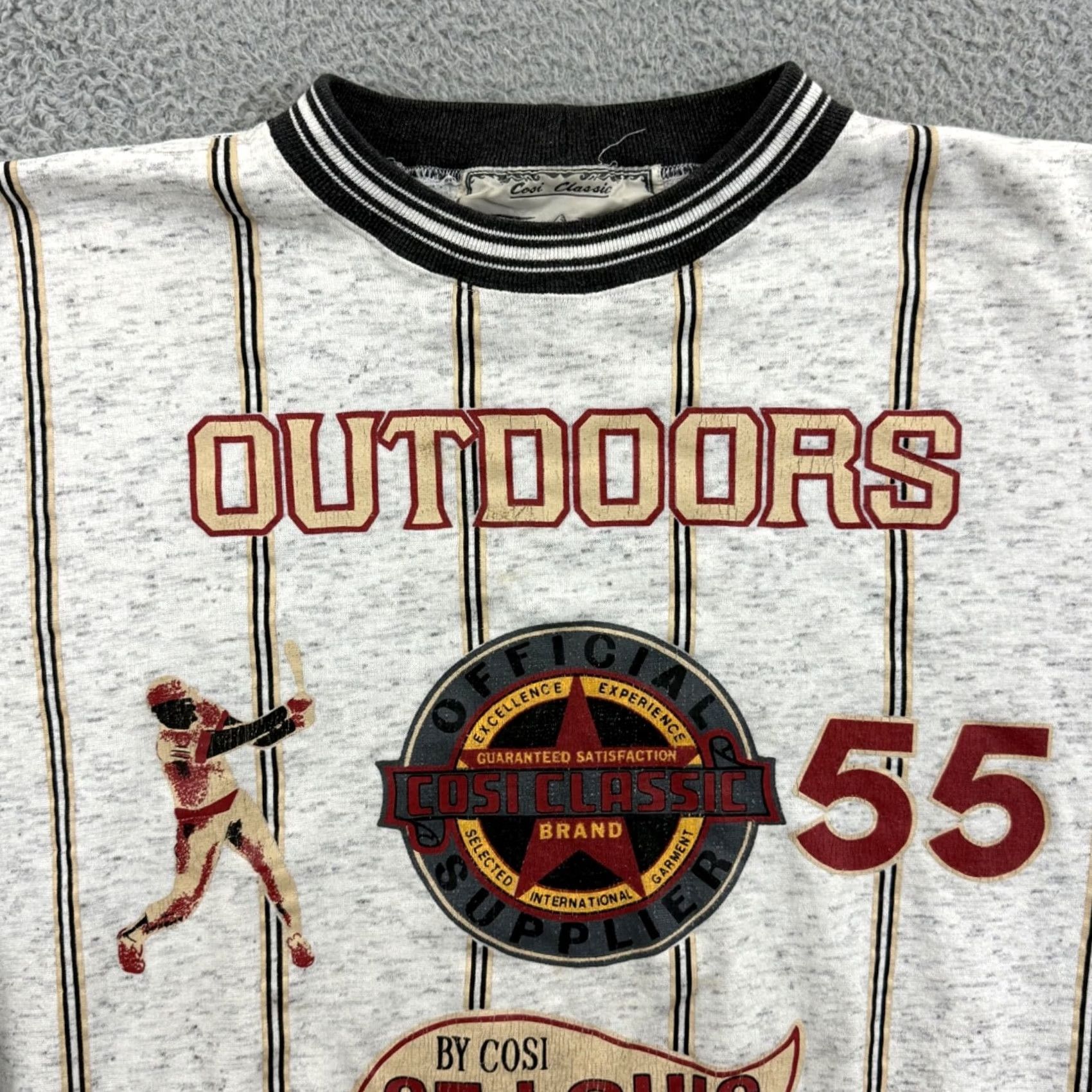 MLB VINTAGE Cosi Classics Sweatshirt Mens Large Baseball 90s St Louis MLB Pullover Gray Graphic Print Size US L / EU 52-54 / 3 - 3 Thumbnail