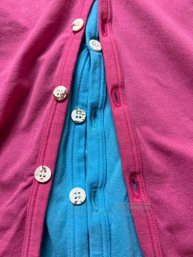 Comme des Garcons Comme Des Garcons Contrast Color Cardigan with Fake Two-Pi Size S / US 4 / IT 40 - 4 Thumbnail