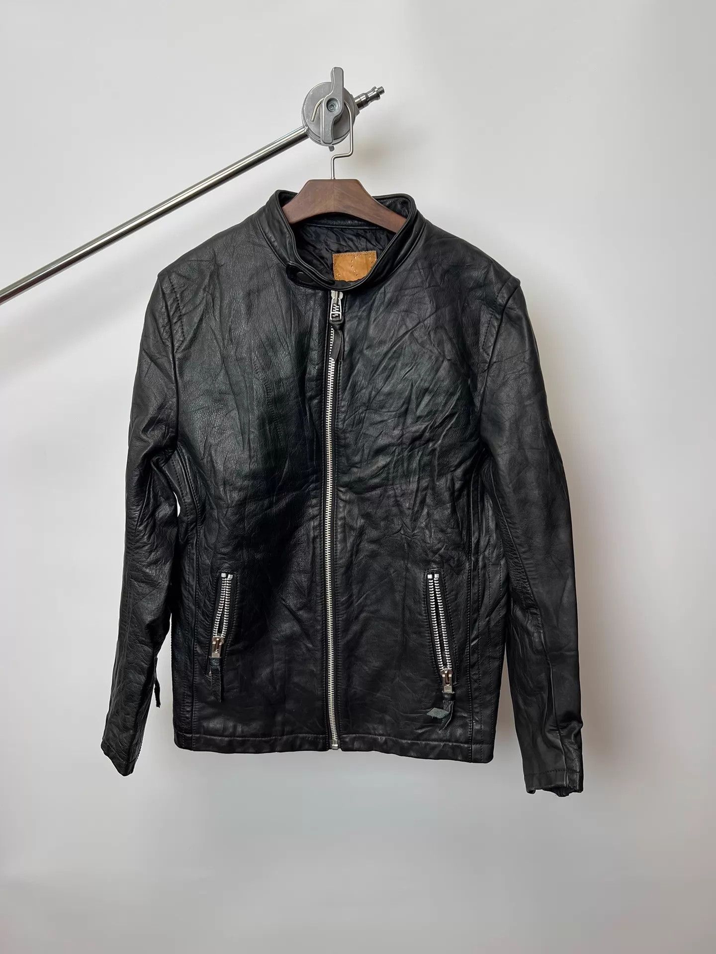 Vintage Vintage Japanese Slim Fit Zipper Motorcycle Jacket Size US L / EU 52-54 / 3 - 1 Thumbnail
