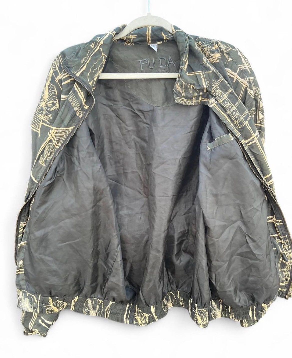 Other Vintage Fu Da International 100% Silk Bomber Jacket Size US L / EU 52-54 / 3 - 3 Thumbnail