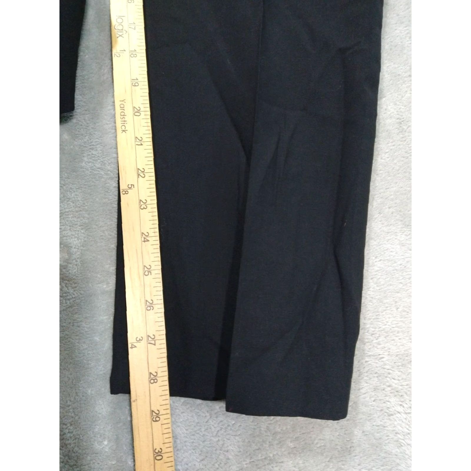 Brooks Brothers VINTAGE Brooks Brothers Dress Pants Womens 14P Petite Black Wool Flat Front High Rise Pants Girls Size 36" / US 14 / IT 50 - 5 Thumbnail