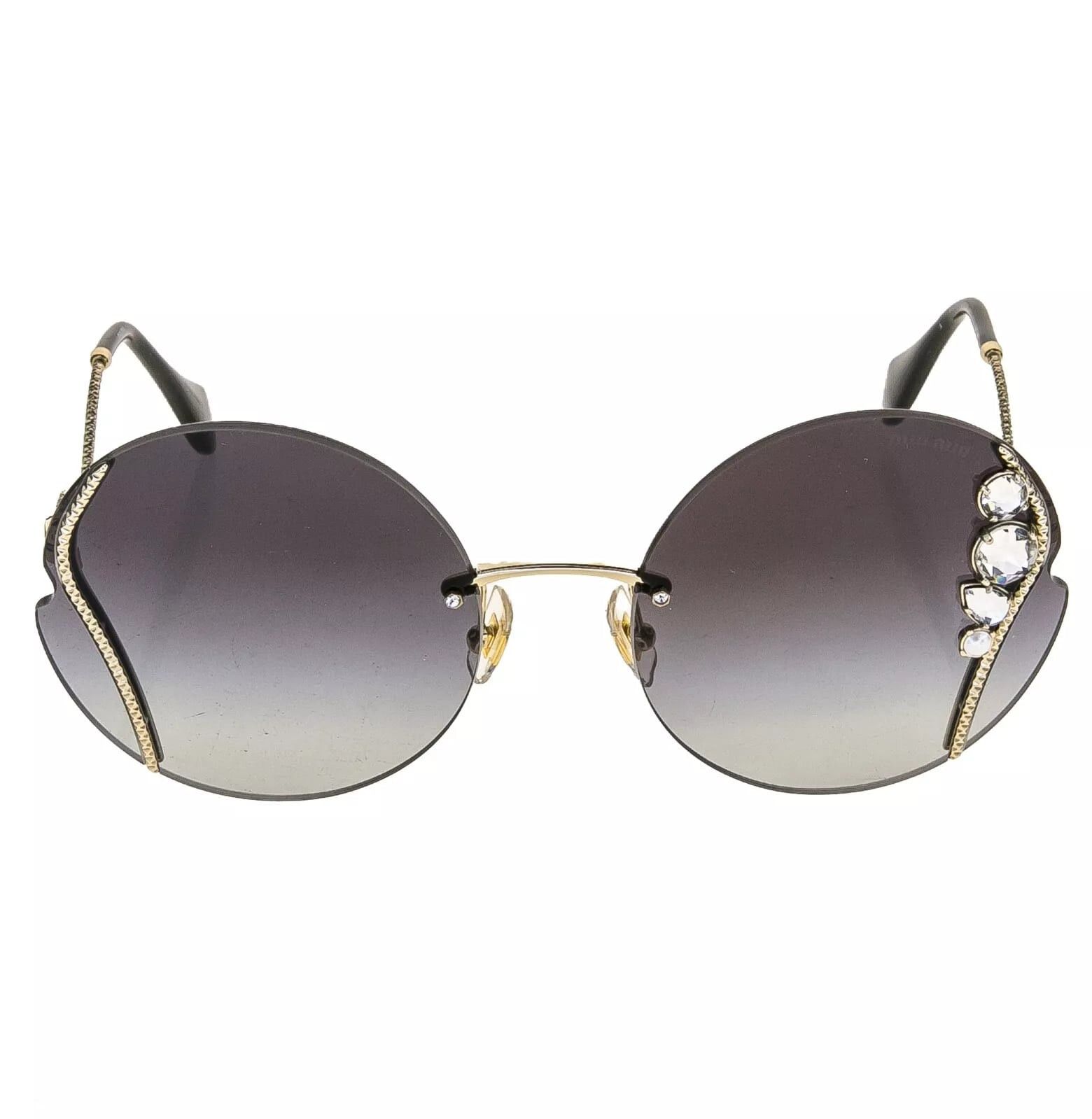 Miu Miu MIU MIU LA MONDAINE MU50XS Gray Rimless Round Sunglasses 50X Size ONE SIZE - 6 Thumbnail